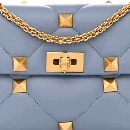Valentino Garavani Nappa Medium Roman Stud Shoulder Bag Niagara 7 of 9