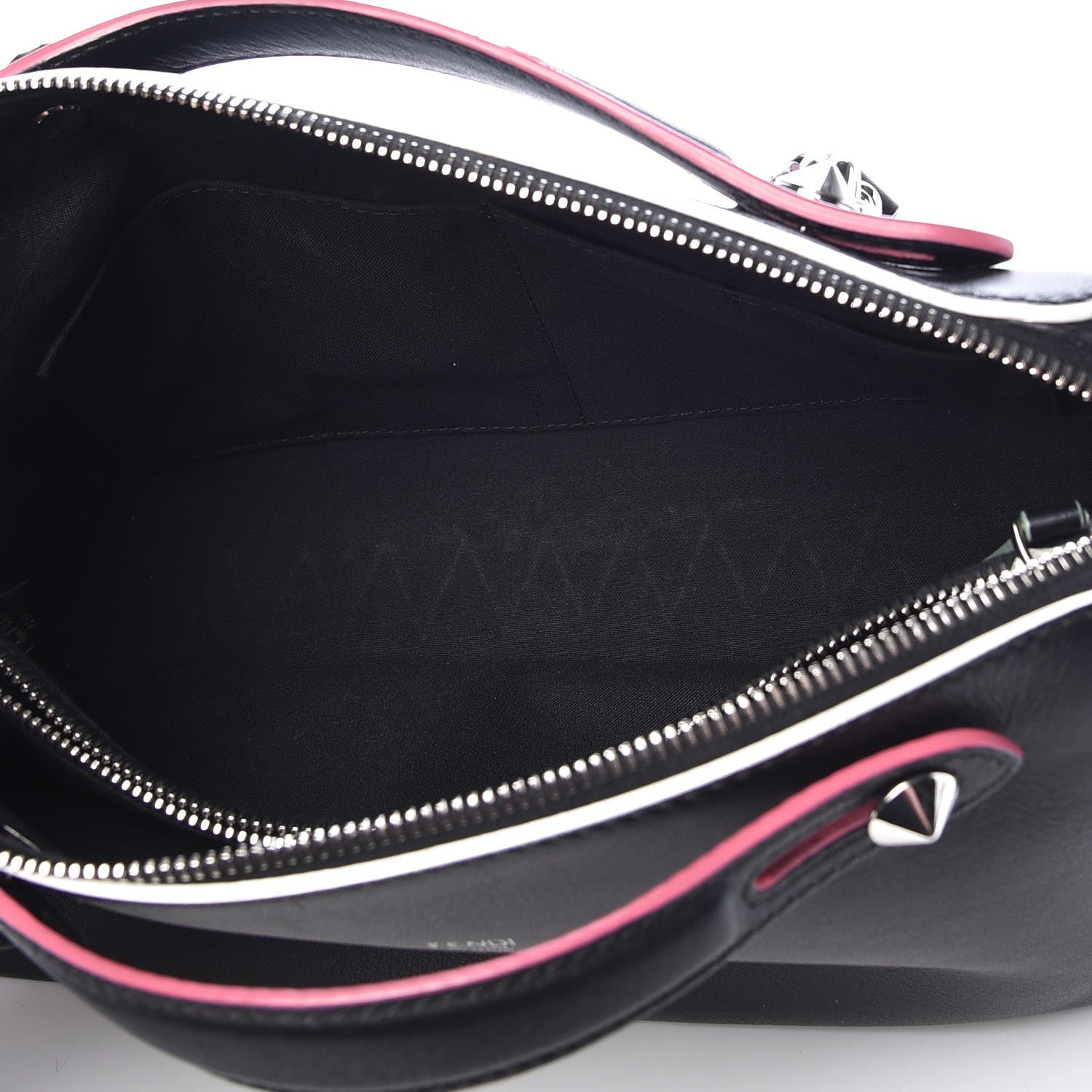 Fendi Vitello Dolce Croc Tail Studded Medium By The Way Boston Bag Black Multicolor 5 of 10