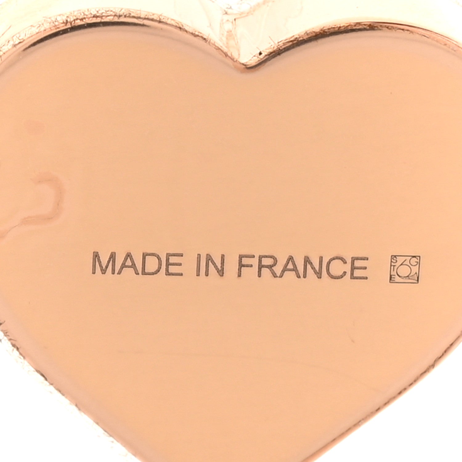 Hermes Rose Gold Plated Brass Mini Coeur Twilly Scarf Ring 3 of 3