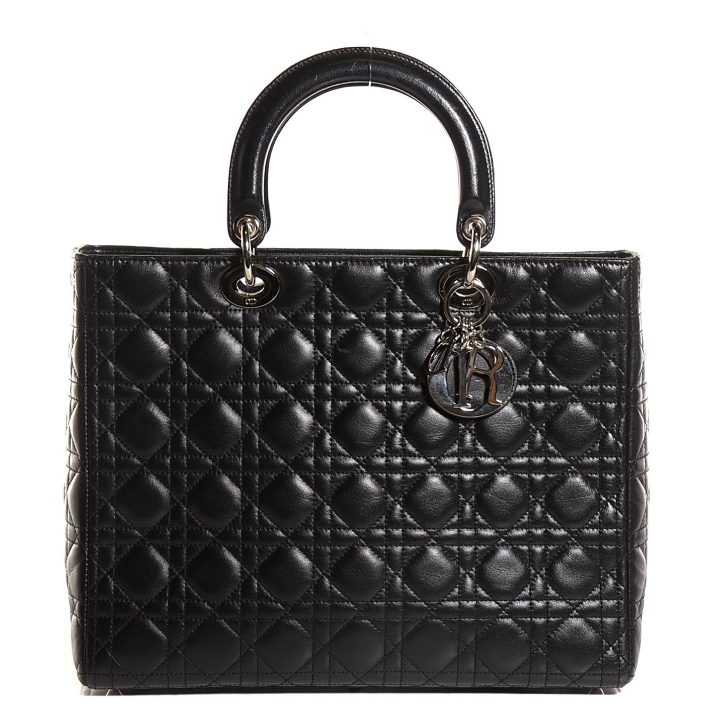 Lambskin Cannage Large Lady Dior Black