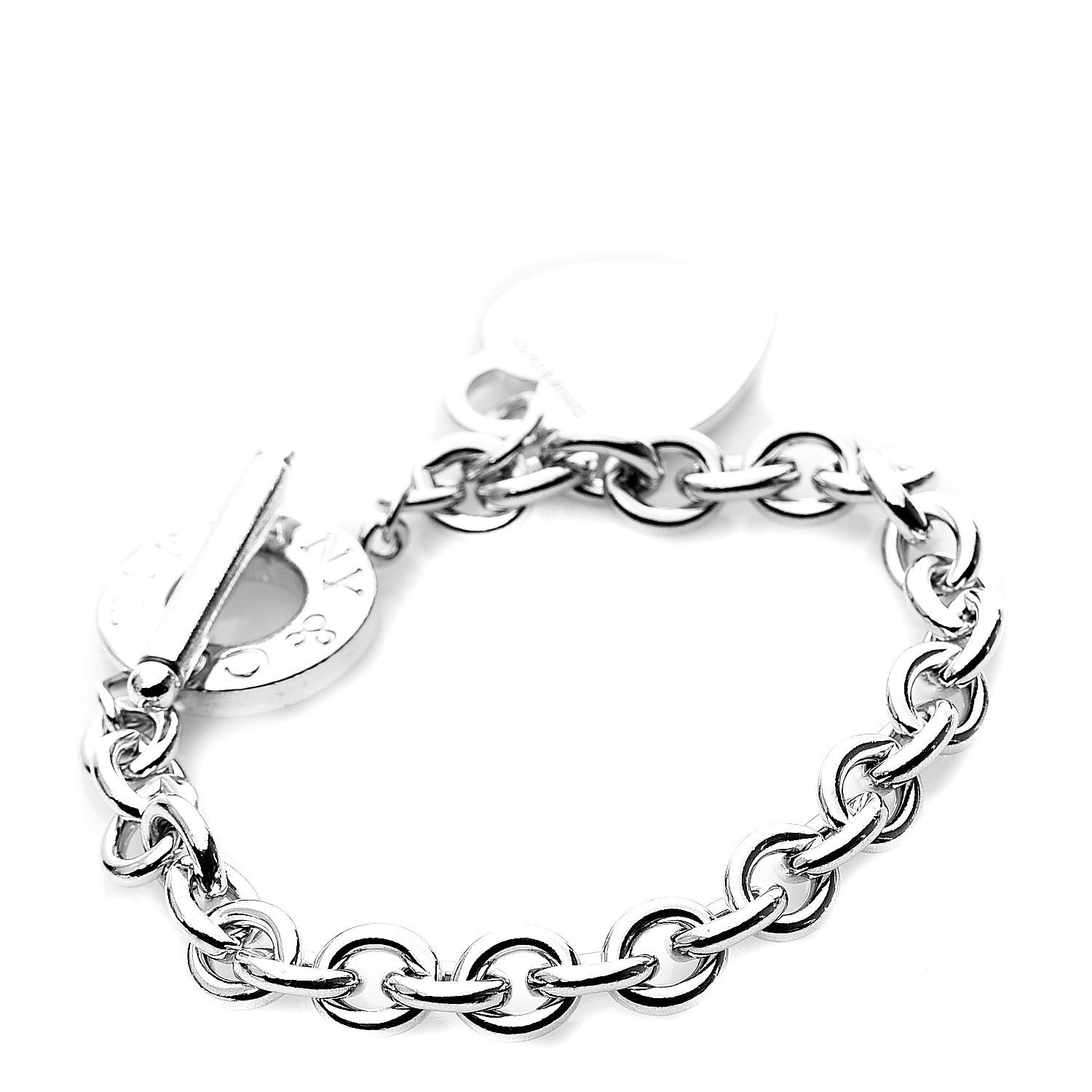 Tiffany Sterling Silver Heart Tag Toggle Bracelet 2 of 3