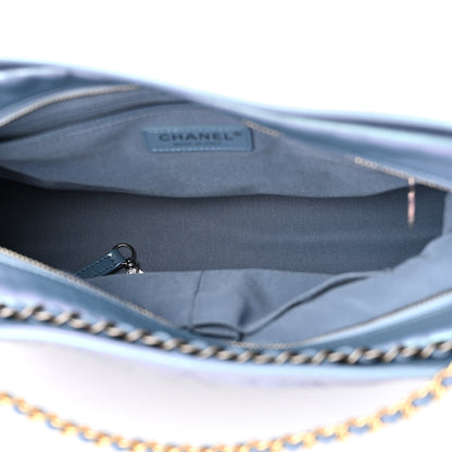 Chanel Iridescent Aged Calfskin Quilted Medium Gabrielle Hobo Blue 5 of 10