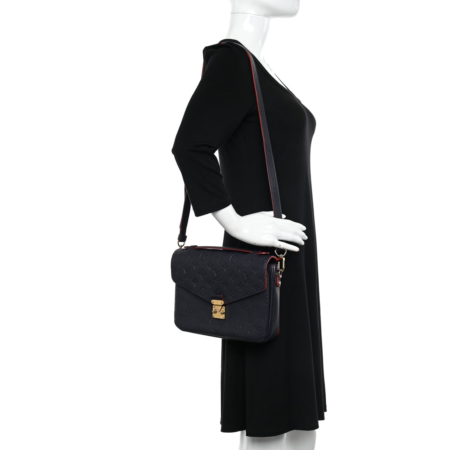 LOUIS VUITTON Empreinte Pochette Metis Marine Rouge