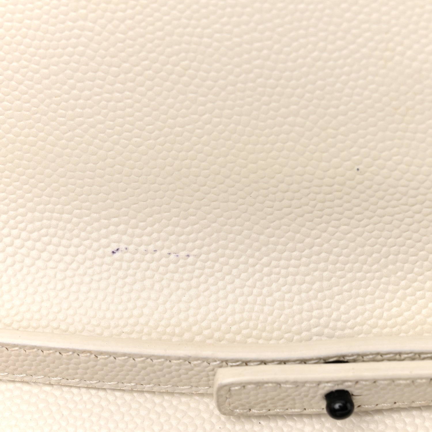 Saint Laurent Grain De Poudre Matelasse Monogram Chain Wallet White Black 12 of 17