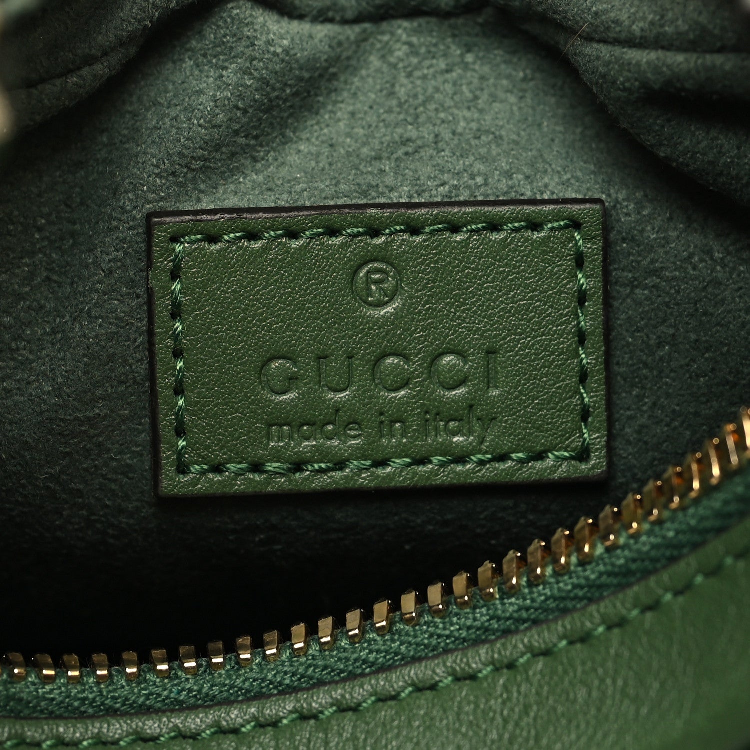 Gucci Suede Web Small Attache Shoulder Bag Cactus Green 6 of 11