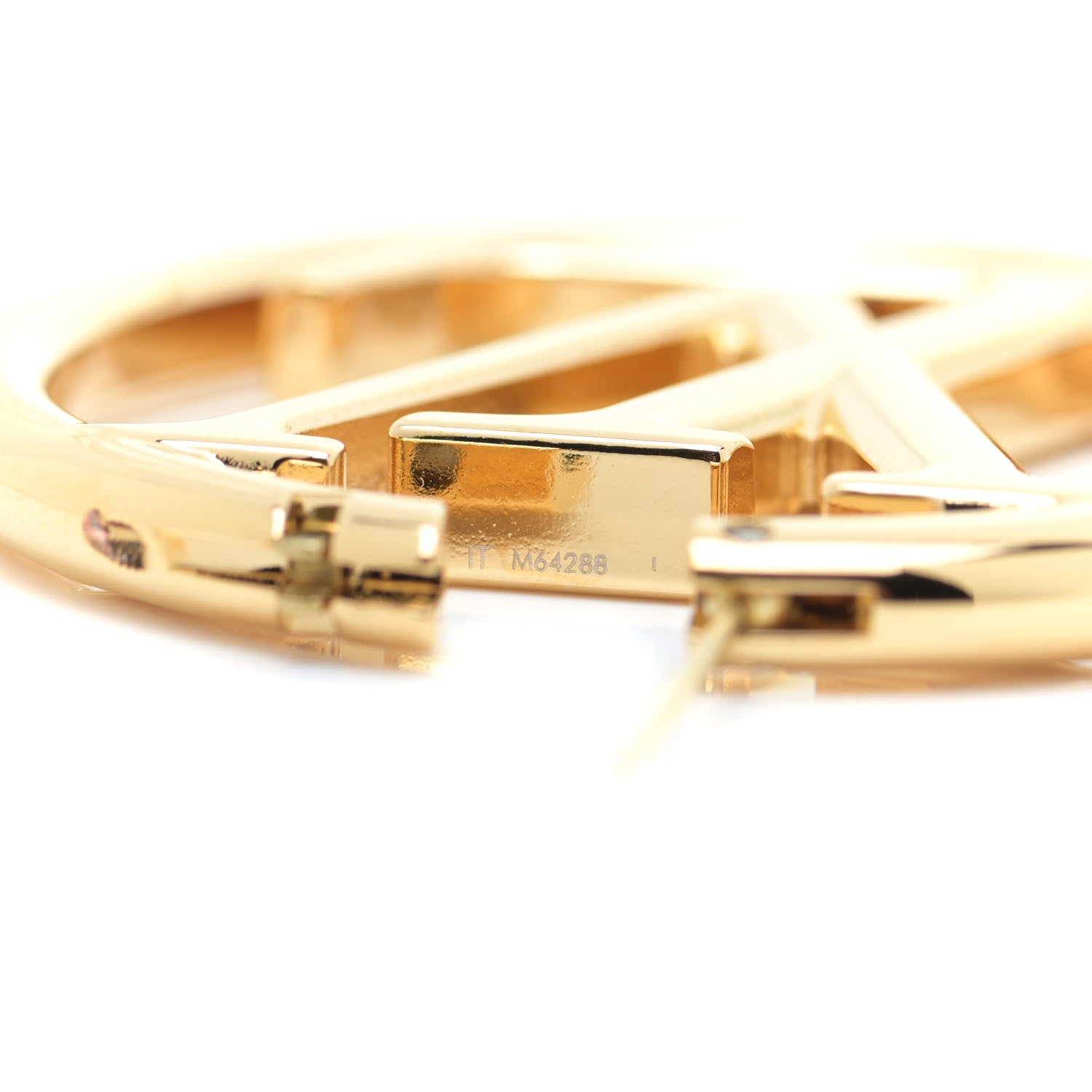 Louis Vuitton Metal Louise Hoop Earrings Gold 5 of 7