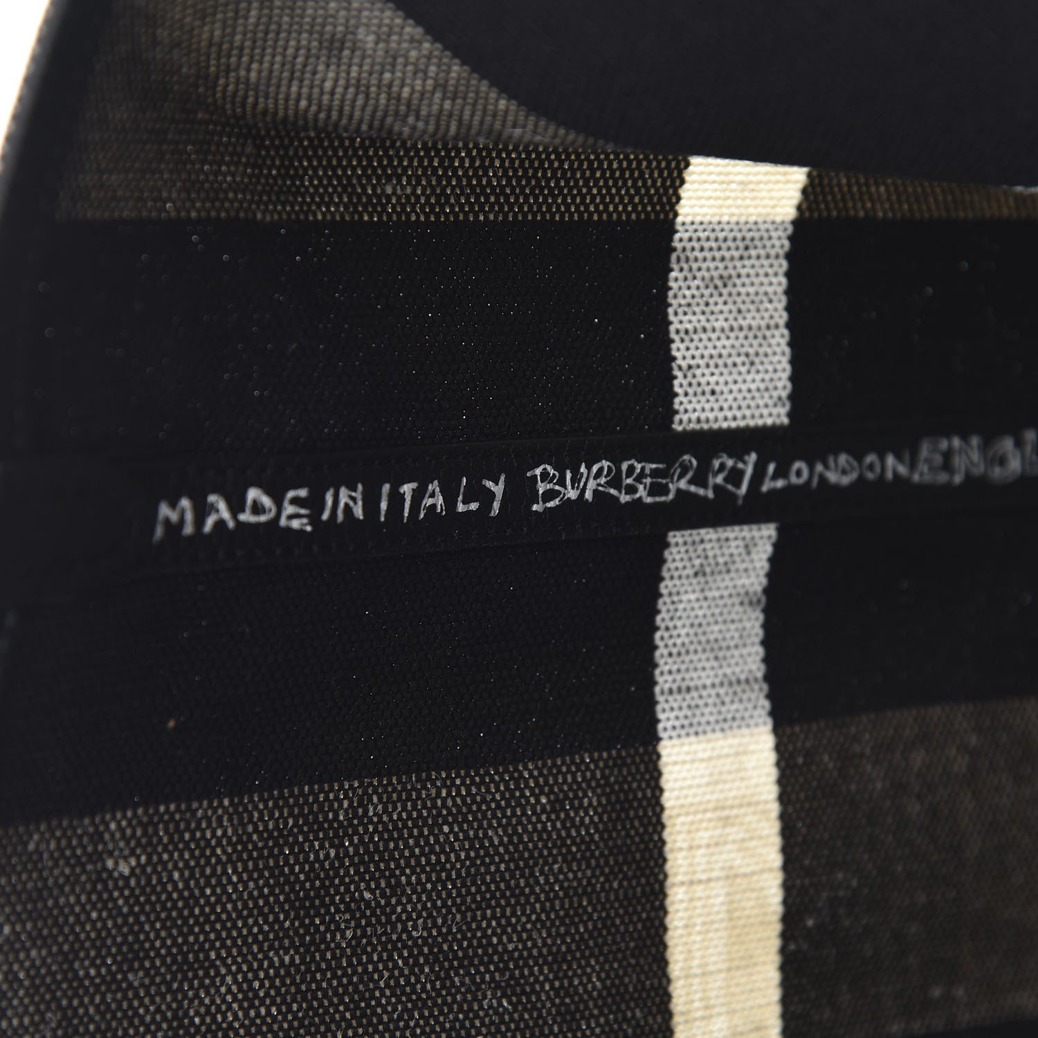 Burberry Coated Canvas Mega Check Medium Doodle Tote Black White 6 of 10