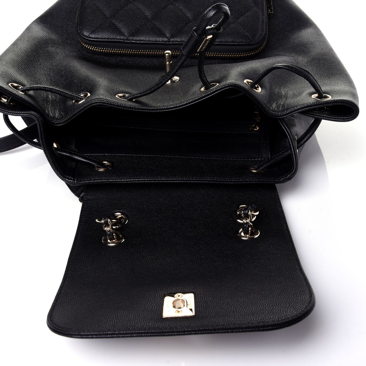 Caviar Quilted Business Affinity Backpack Black