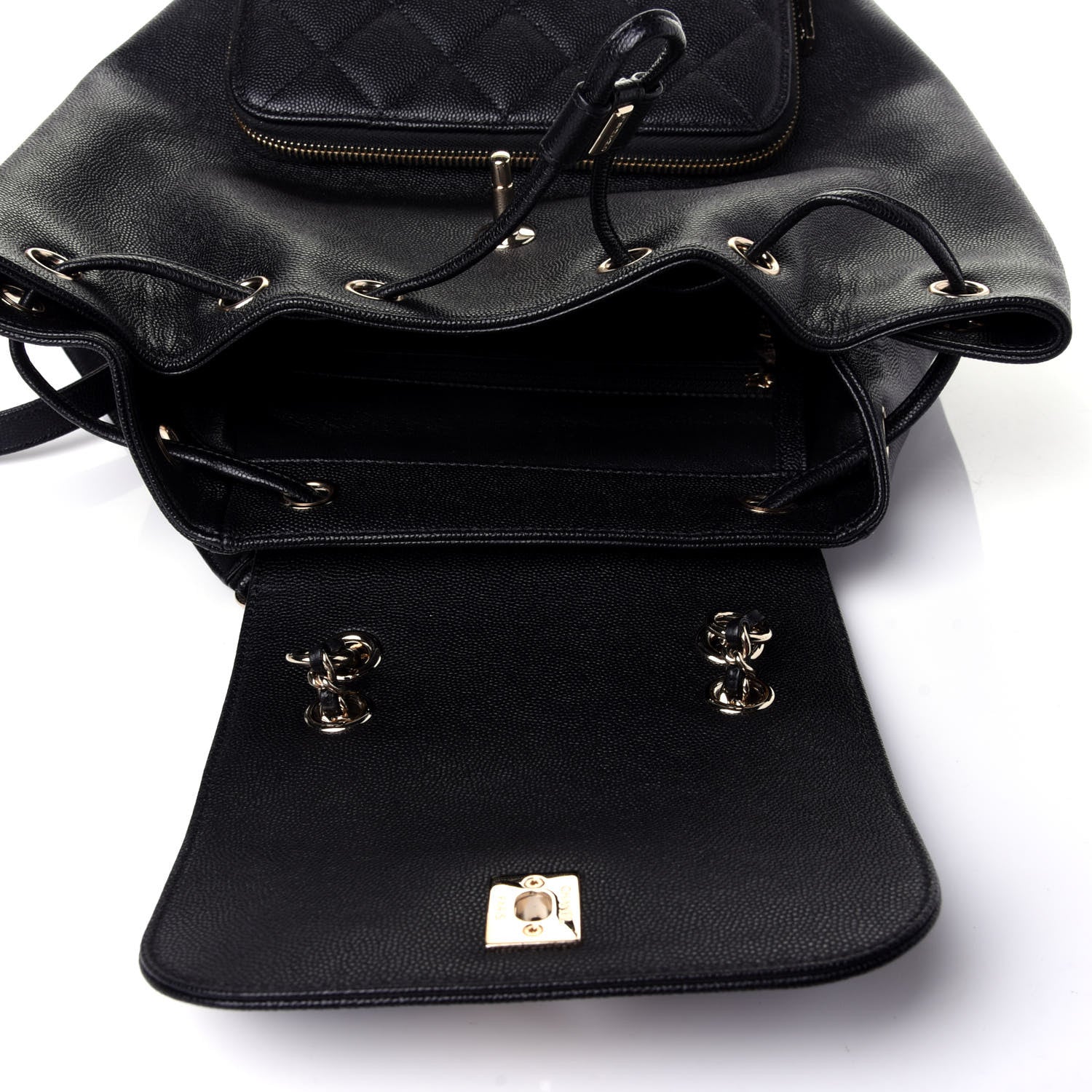 Chanel Caviar Quilted Business Affinity Backpack Black 10 of 11