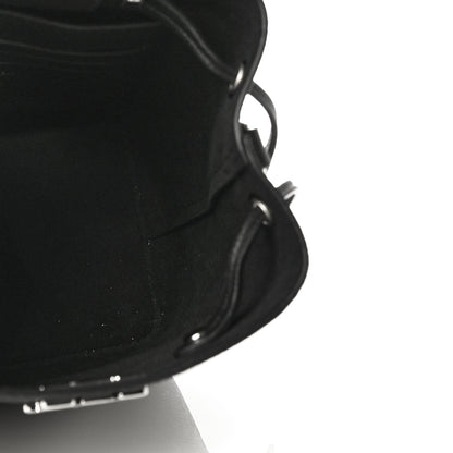 Louis Vuitton Calfskin Nano Lockme Bucket Black 5 of 10