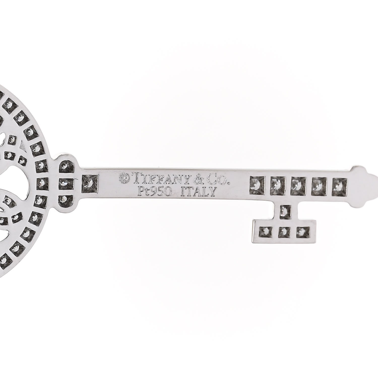 Tiffany Platinum Diamond Small Bubbles Key Pendant 4 of 5