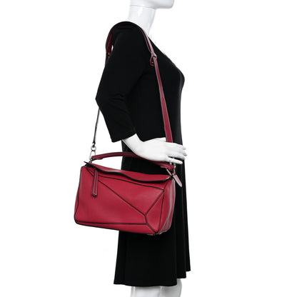 Loewe Calfskin Medium Puzzle Bag Rouge 2 of 18