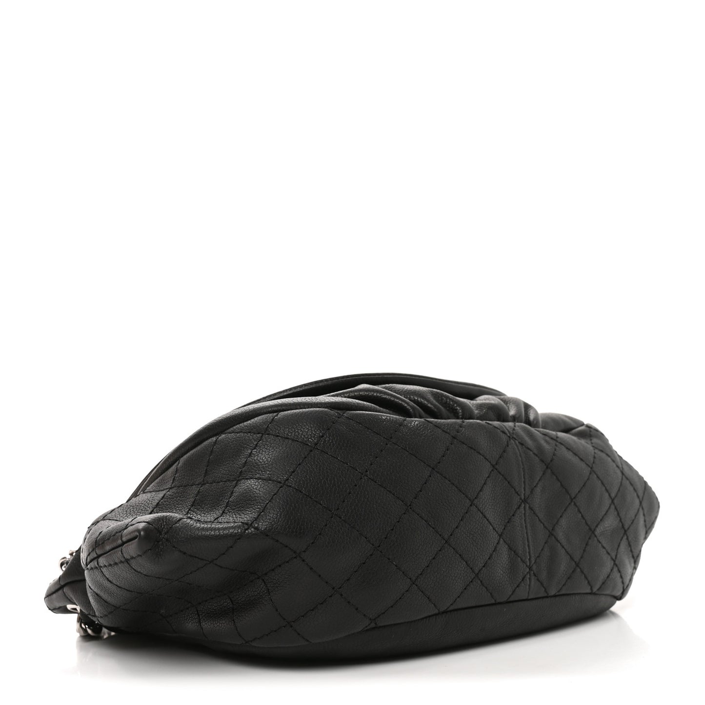 Caviar Half Moon Large Flap Black