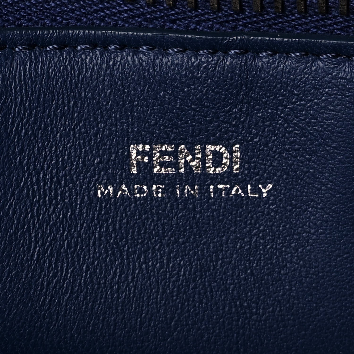 Fendi Shiny Nappa Trapuntata Small DotCom Click Chain Satchel Blue 5 of 10