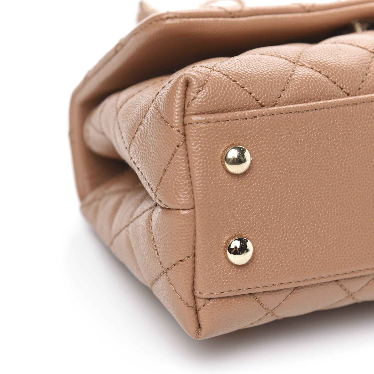 Chanel Caviar Quilted Mini Coco Handle Flap Brown 8 of 10