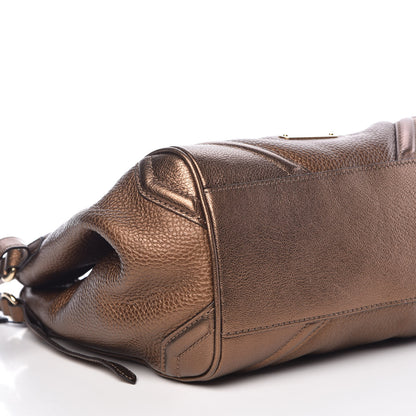 Burberry Grainy Calfskin Small Canterbury Tote Antique Gold 9 of 11