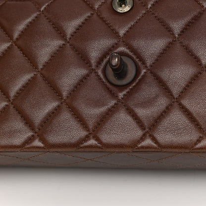 Chanel Lambskin Quilted Small Double Flap Dark Brown 14 of 18