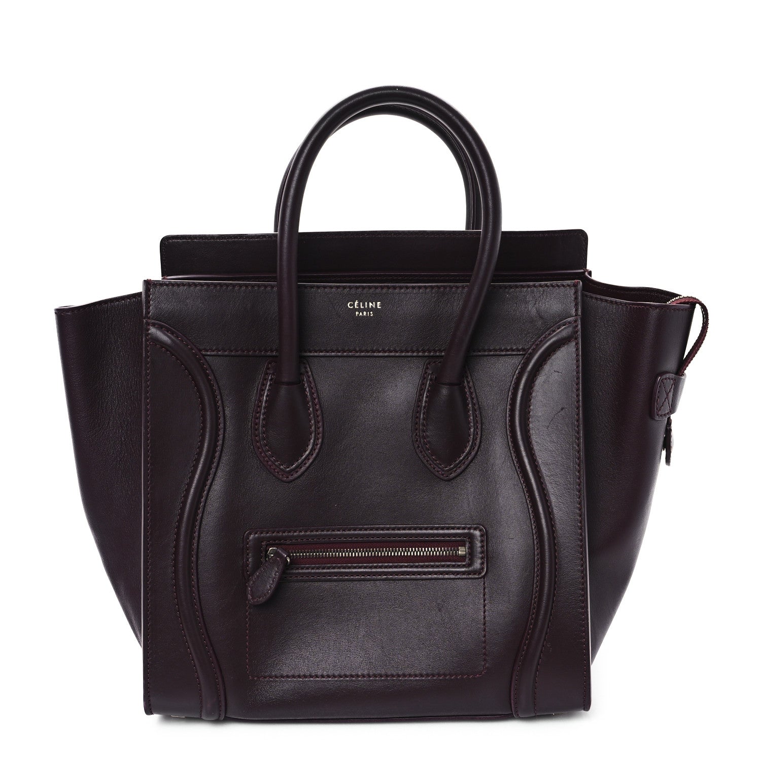Celine Smooth Calfskin Mini Luggage Burgundy 1 of 10