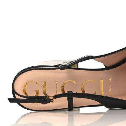 Gucci Malaga Kid Horsebit 75mm Slingback Pumps 40 Black 7 of 9