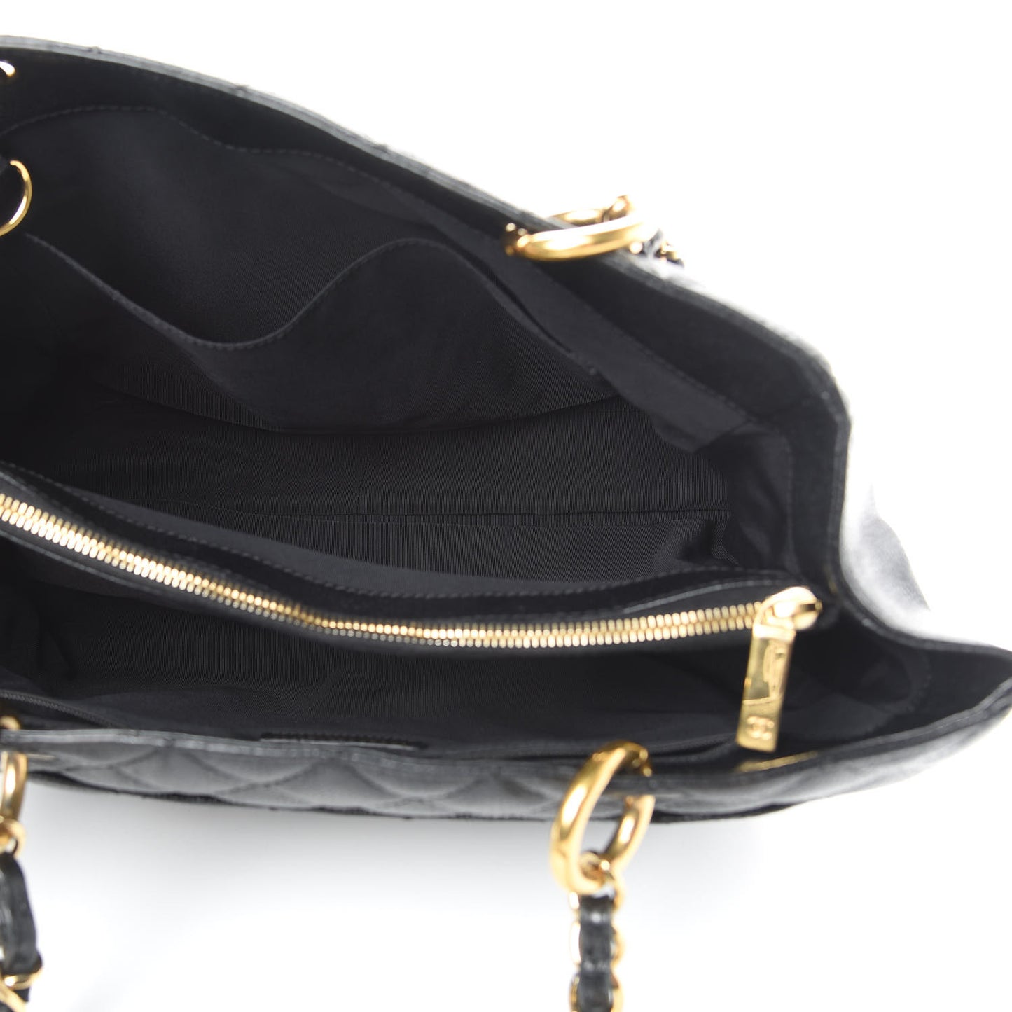 Caviar Quilted Grand Shopping Tote GST Black