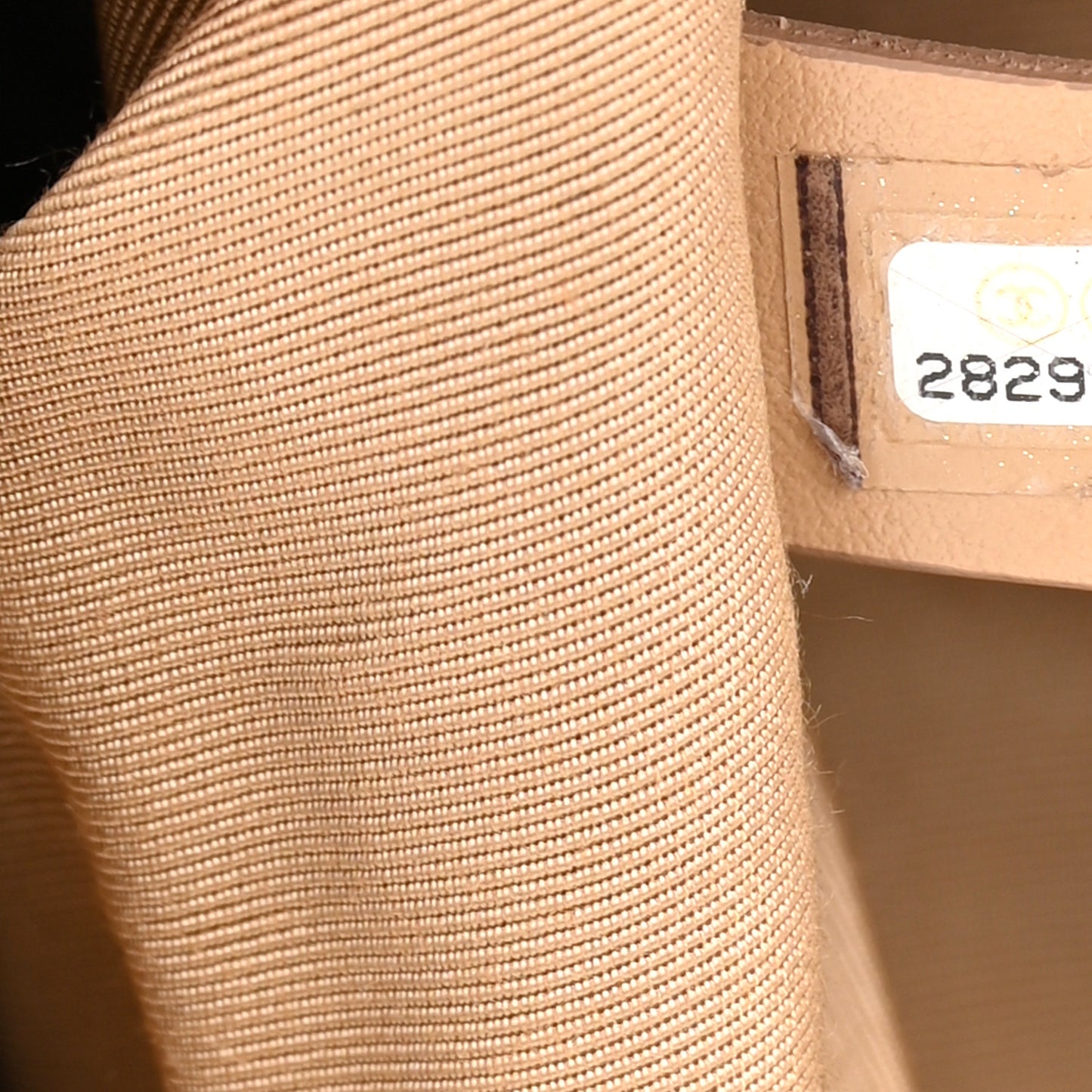 Caviar Quilted Rolled Up Tote Beige