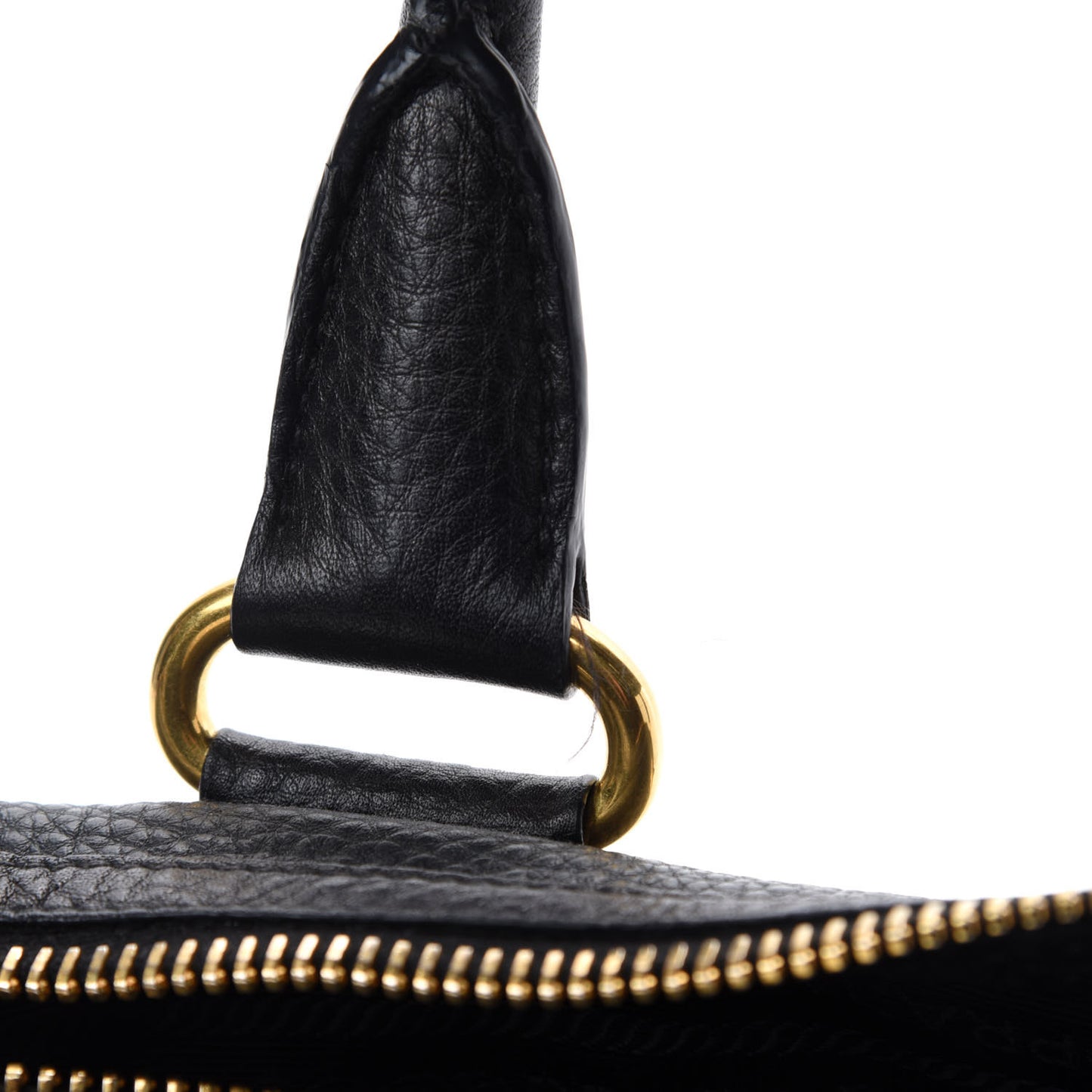 Vitello Daino Shopping Satchel Black