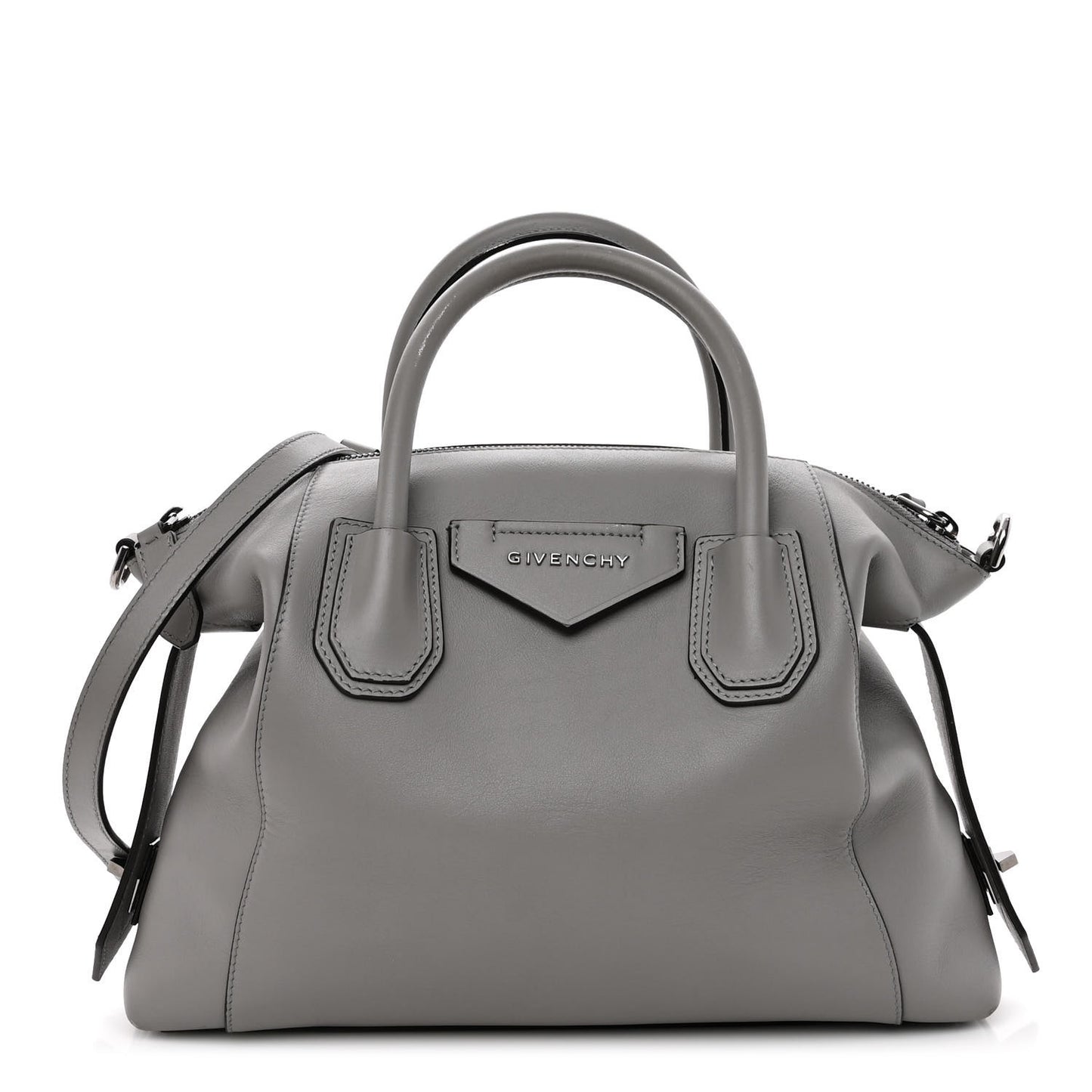 Calfskin Small Soft Antigona Pearl Grey