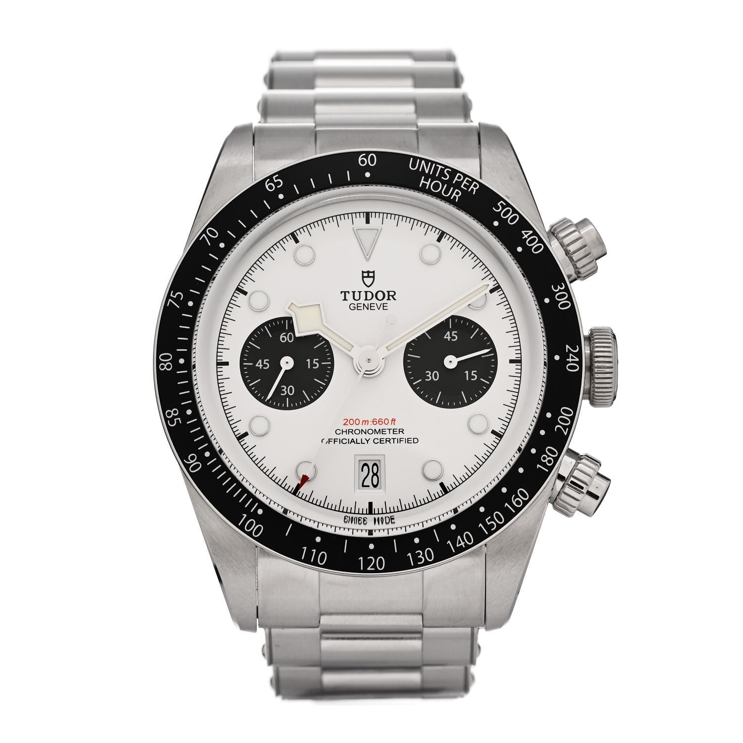 TUDOR Stainless Steel 41mm Black Bay Chronograph Panda Automatic Watch White 79360N 1 of 5