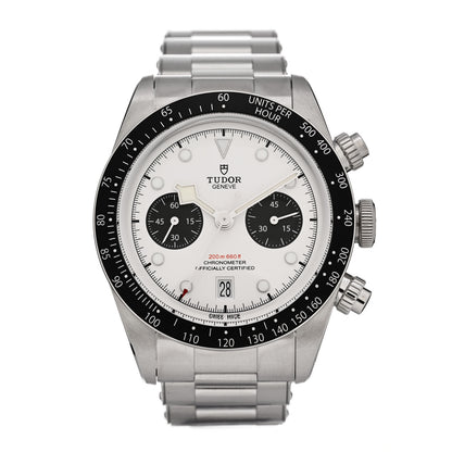 TUDOR Stainless Steel 41mm Black Bay Chronograph Panda Automatic Watch White 79360N 1 of 5