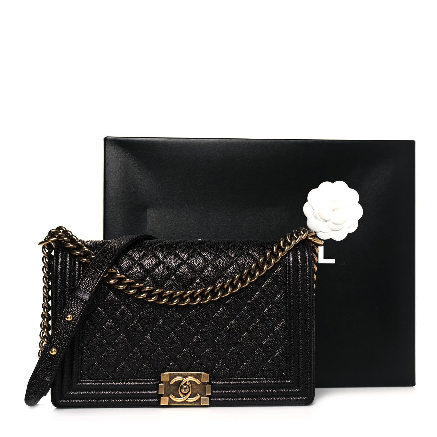 Chanel Caviar Quilted New Medium Boy Flap Black 13 of 13
