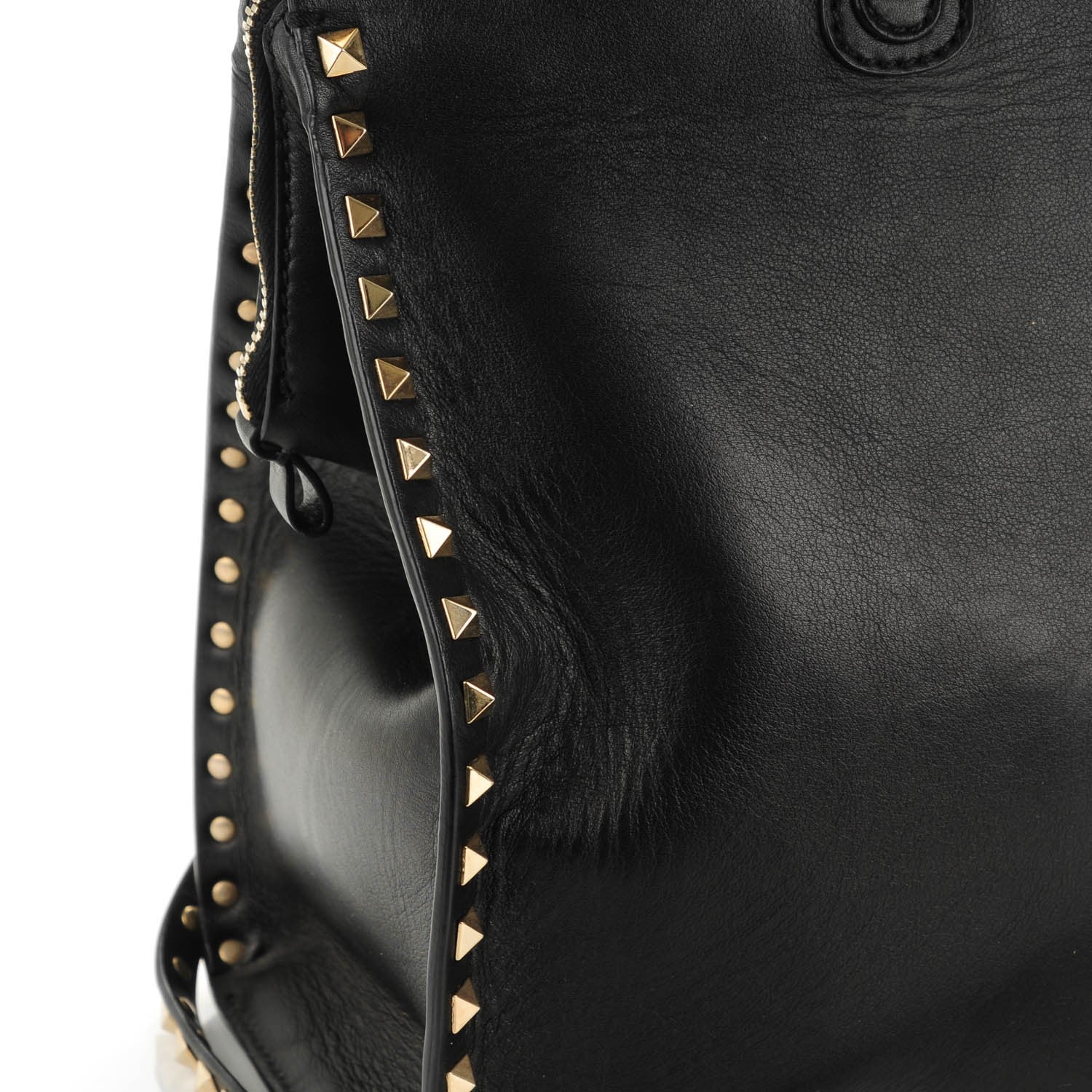 Valentino Garavani Vitello Rockstud Dome Shopper Black 8 of 8