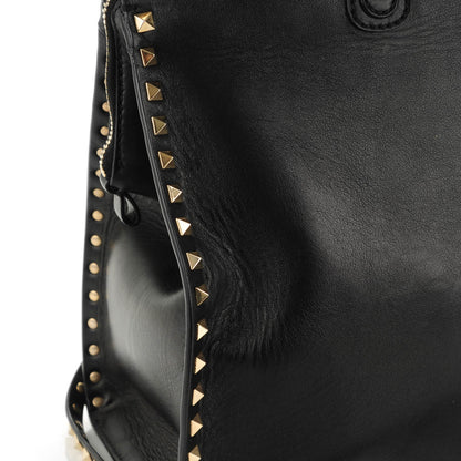 Valentino Garavani Vitello Rockstud Dome Shopper Black 8 of 8