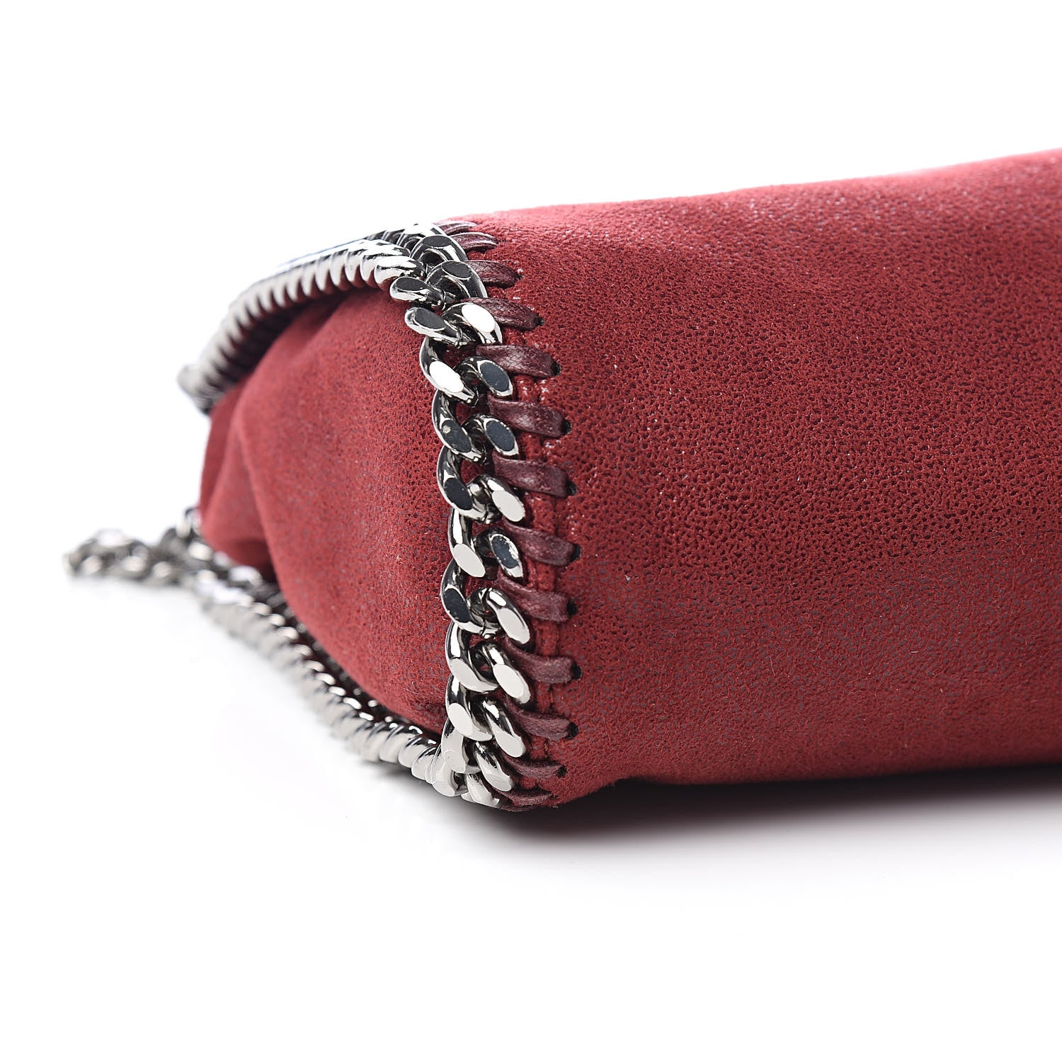 Stella McCartney Shaggy Deer Mini Falabella Fold Over Tote Ruby 5 of 10