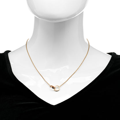 Cartier 18K Pink Gold Interlocking LOVE Necklace 2 of 5