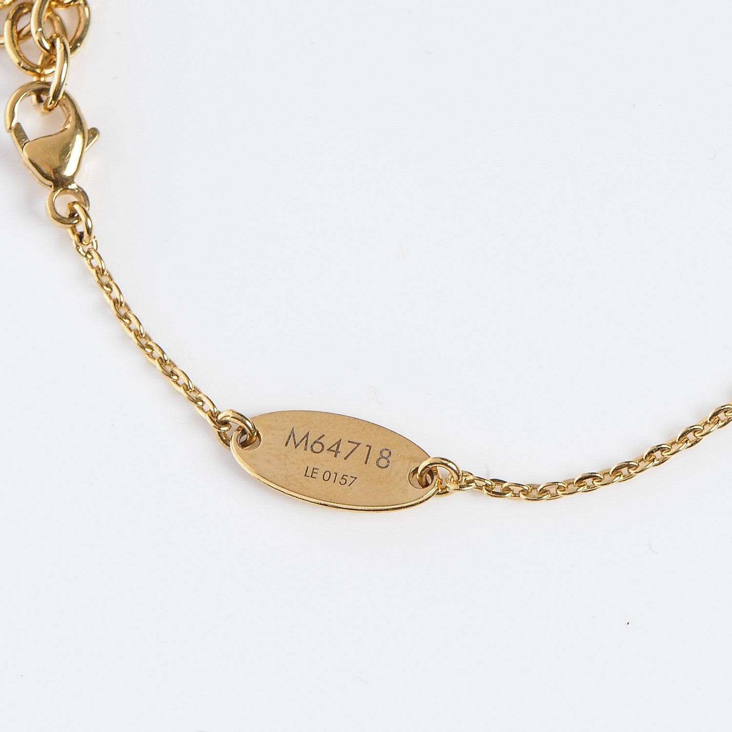 Louis Vuitton Swarovski Crystal Lady Lucky Key Supple Bracelet Gold 4 of 8
