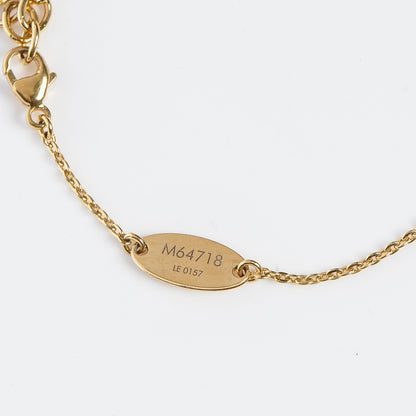 Louis Vuitton Swarovski Crystal Lady Lucky Key Supple Bracelet Gold 4 of 8