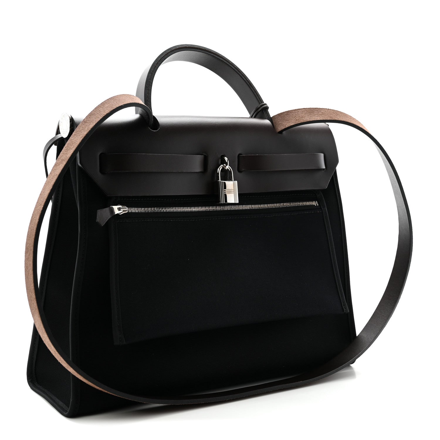 Hermes Toile Vache Hunter Herbag Zip 31 PM Ebene Black 4 of 11