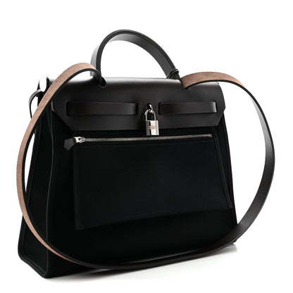 Hermes Toile Vache Hunter Herbag Zip 31 PM Ebene Black 4 of 11