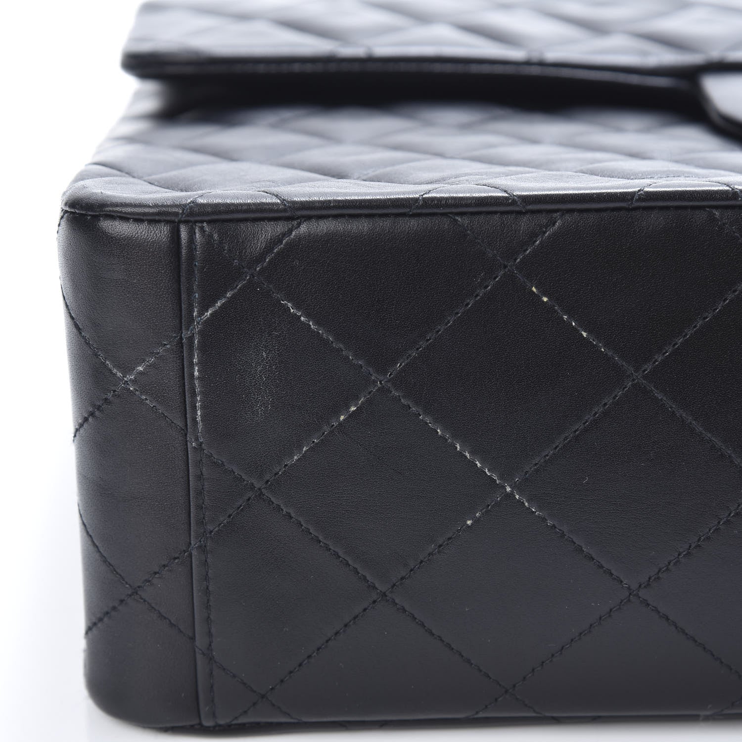 Chanel Lambskin Quilted XL Jumbo Single Flap Black 12 of 15