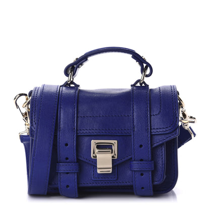 Proenza Schouler Lambskin Micro PS1 Satchel Sapphire 1 of 9