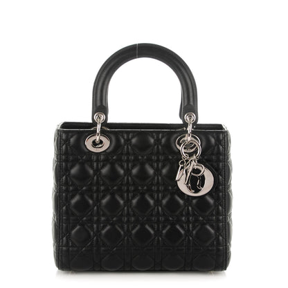 Christian Dior Lambskin Cannage Medium Lady Dior Black 1 of 7