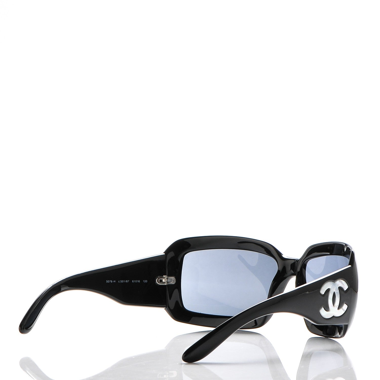 Chanel Mother of Pearl CC Sunglasses 5076-H Black 4 of 8