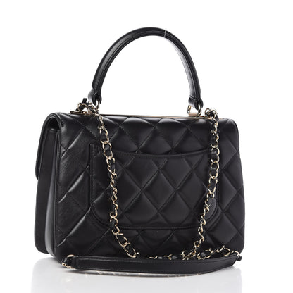 Chanel Lambskin Quilted Small Trendy CC Dual Handle Flap Bag Black 3 of 11