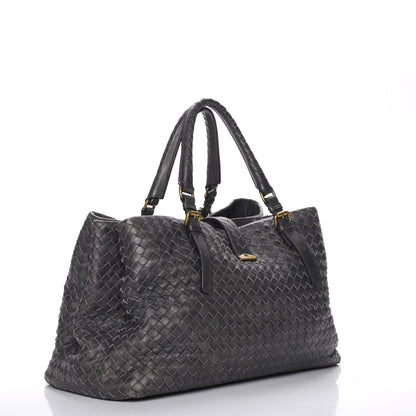 Bottega Veneta Nappa Intrecciato Roma Tote Ferro Gray 3 of 9
