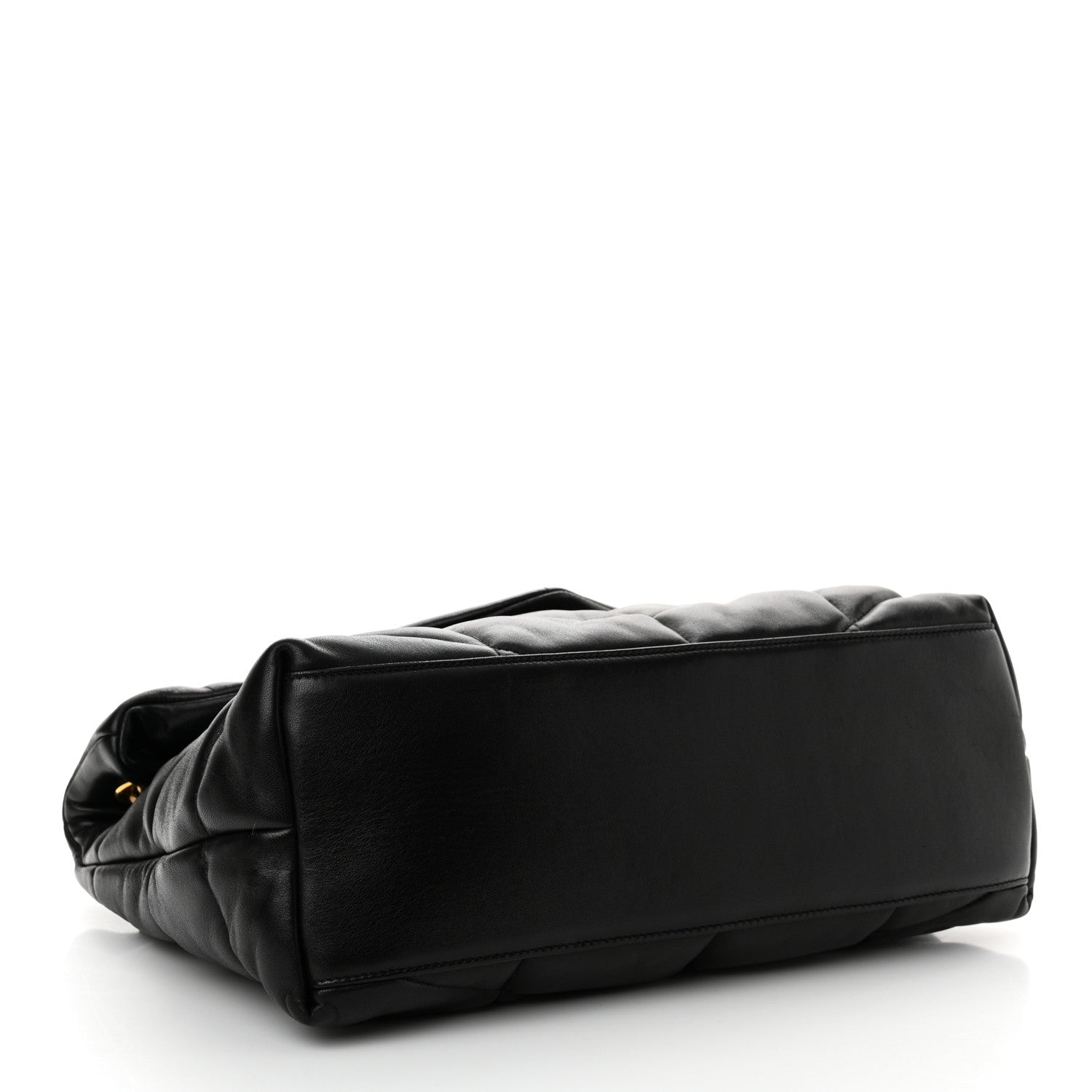 Saint Laurent Lambskin Quilted Medium Loulou Puffer Monogram Chain Satchel Black 4 of 10