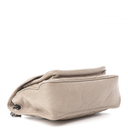 Saint Laurent Crinkled Calfskin Matelasse Monogram Medium Niki Chain Satchel Light Taupe 4 of 9
