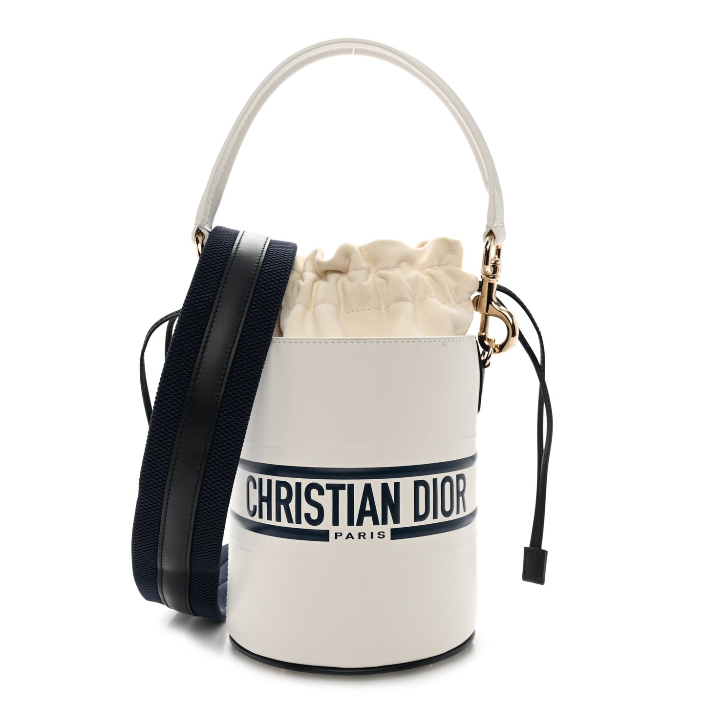 Calfskin Small Dior Vibe Bucket White Multicolor