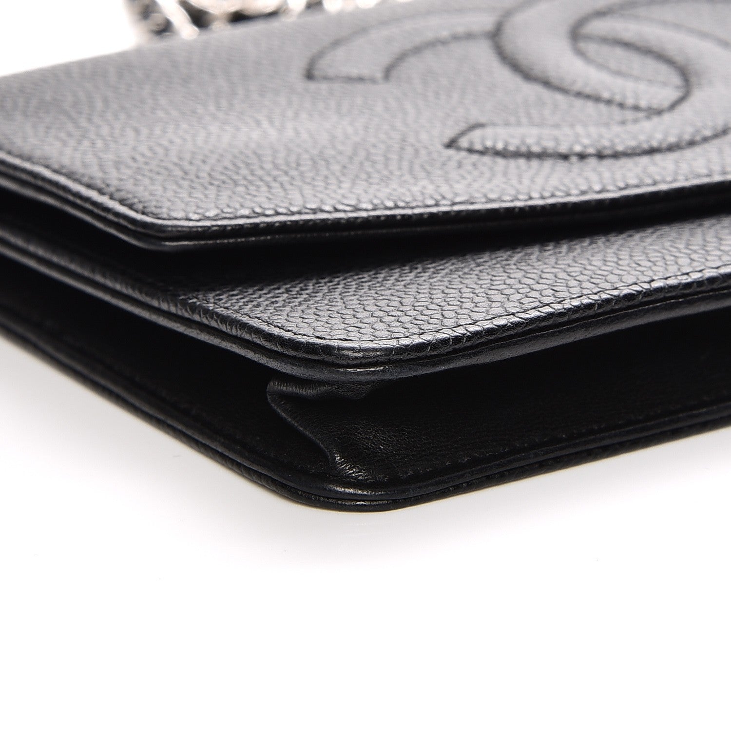 Chanel Caviar Timeless CC Wallet On Chain WOC Black 9 of 11