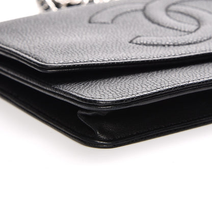 Chanel Caviar Timeless CC Wallet On Chain WOC Black 9 of 11