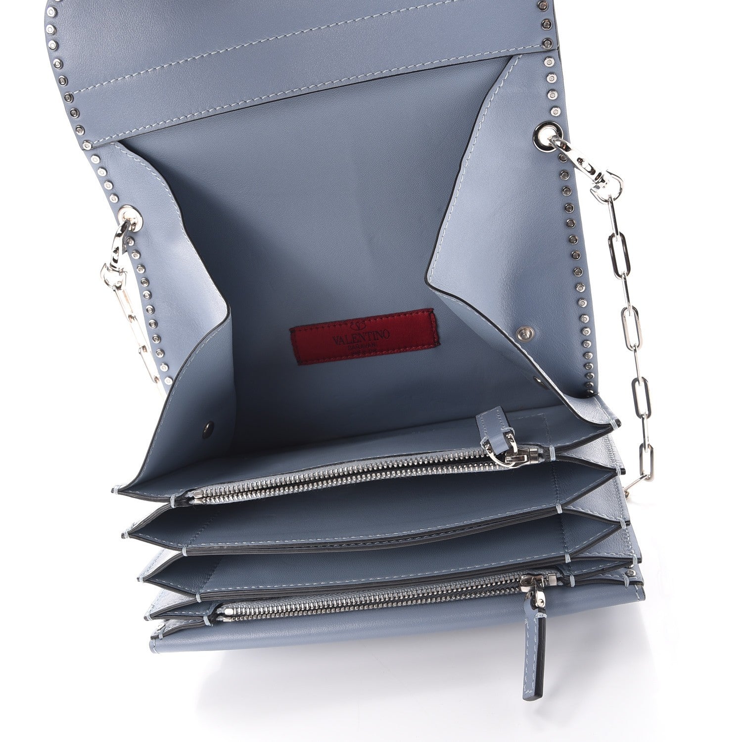 Valentino Garavani Vitello Rockstud Cabana Shoulder Bag London Stone 5 of 7